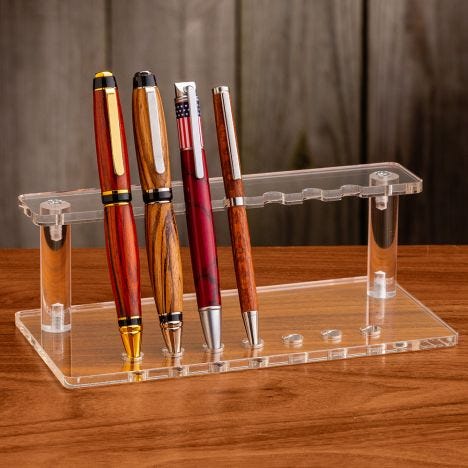 Clear Lucite Nice Fountain Pen Display Rest 3.6" x 3.1"x 1.1" 