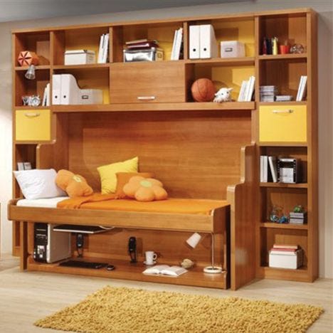 Fold Out Bed And Desk Mechanism, Twin Hide A Bed Cabinet