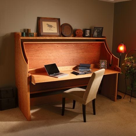 Fold Out Bed And Desk Mechanism, Twin Murphy Bed With Desk