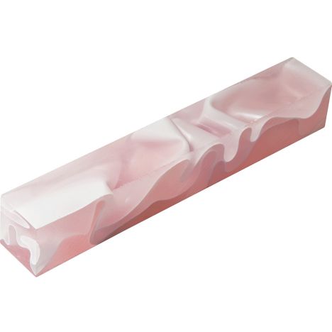Tyzack Acrylic Pen Blank Pink With White Line Blank BS01-BL