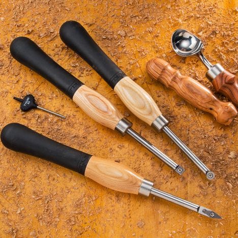 3 Piece Carbide Woodturning Tools Large Wood Lathe Tools 3, Three Tool set