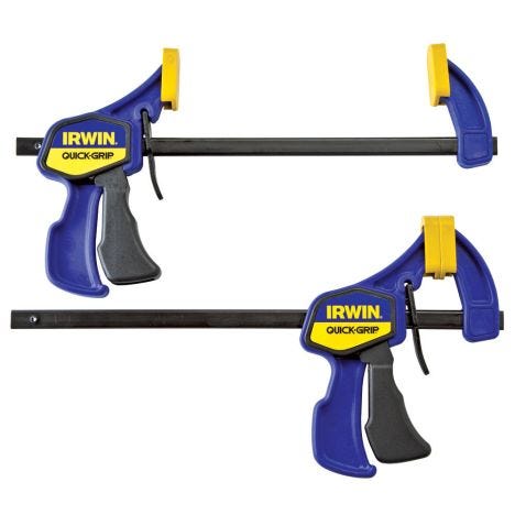 2-Pieces Irwin Quick-Grip 6" Woodworking Wood Handle Bar Clamp 600 lbs Clamping 