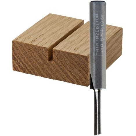 Single Flute Straight Bit Woodworking Router Bits 1/4" Shank Groove  5 
