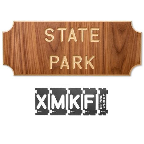 Rockler Interlock Signmaker S Templates State Park Font Kits Rockler Woodworking And Hardware