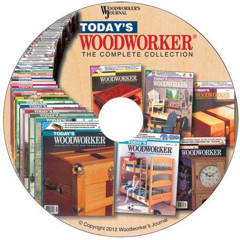 Today S Woodworker Complete Collection Computer Disc From Woodworker S Journal Rockler Woodworking And Hardware