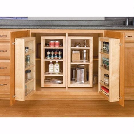 Swing Out Complete Pantry System Rev A, Wooden Pantry Shelving Kit