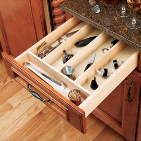 kitchen drawer organizer divider shallow