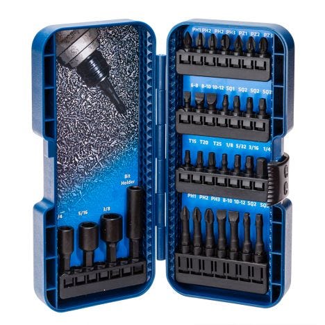 Impact Grade Power Driver Sockets Adapter Extension 3pc Hex Shank Drill Nut Driver Bit Set+Magnetic Drywall Screw Bit Holder Hex Shank Drill Screw Tool 1/4 inch Blue Quick Release Hexagonal Detachable 
