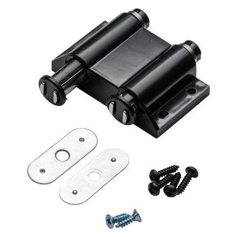 2 Pcs Double Touch Cabinet Cupboard Magnetic Catch Latch Black 