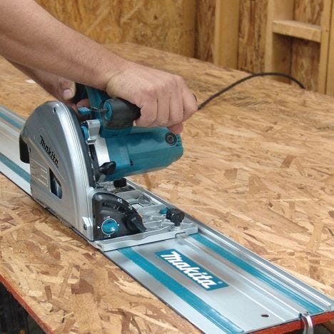 Makita Plunge-Cut Circular Saw with 55'' Guide Rail | Rockler Woodworking and Hardware