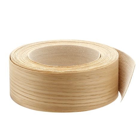 Smooth Sanded Finish White Oak 1 1/2 X 250' Wood Veneer Edgebanding Preglued Roll Flexible Wood Tape Easy Application Iron On with Hot Melt Adhesive Made in USA 
