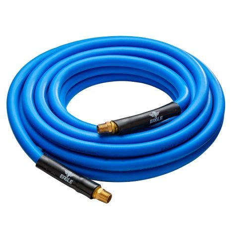3/4" x 25 ft EPDM Coupled Multipurpose Air Hose 200 psi BK with 2 male pipe 3/4" 