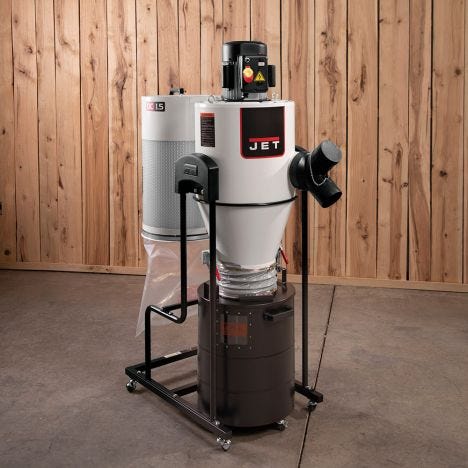 Jet 1 2hp Cyclone Dust Collector Rockler Woodworking And Hardware - Multi Cyclone Diy Dust Deputy Design Kitchen