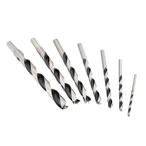 Topzone 8 Pieces 1/8" 3/8" Brad Point Drill Bits Set for Wood 
