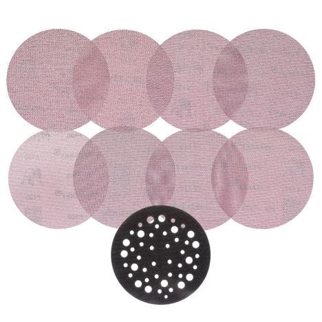 100 Pack 220 Grit Mirka 23-388-220 5" No Hole Adhesive Sanding Disc 
