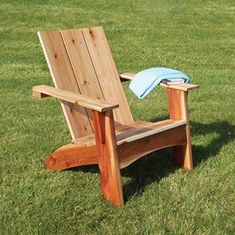 Wooden Adirondack Chair with Footstool