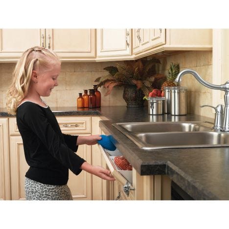 False Front Tip Out Trays, Kitchen Cabinet Sink Tray
