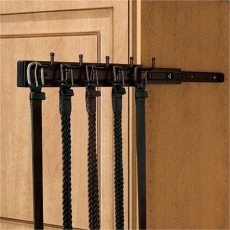 Wood color V9X8 1 pc Wooden Tie Hanger Belt Scarf Closet Rack Organizer Holder 