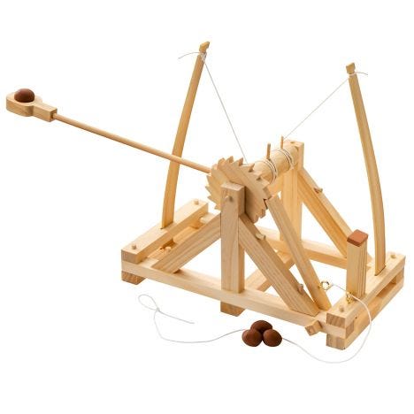 Leonardo Da Vinci Catapult Model Real Working Easy to Assemble Toy for sale online