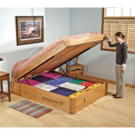 Platform Bed Lift Mechanism Rockler, How To Raise A Queen Bed Frame