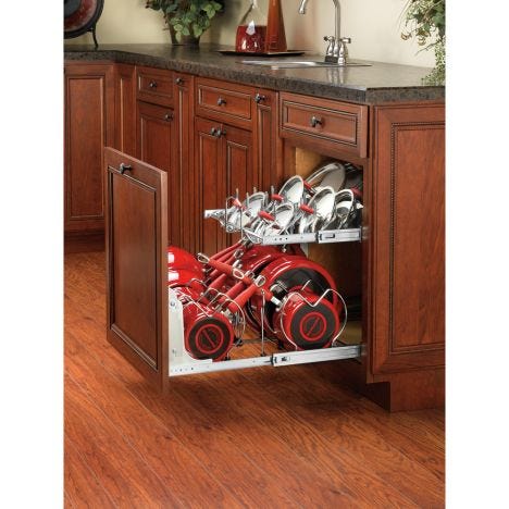 Rev-A-Shelf Base Cabinet Pullout 2 Tier Cookware Organizer Sink and Base Accessories for sale online 