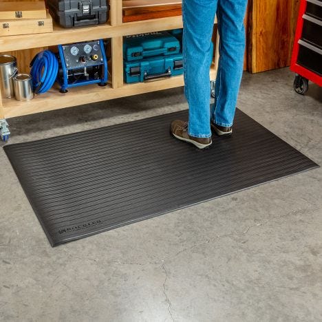 Erie Tools 3x5 Rubber Drainage Floor Mat 36" x 60" Anti-Fatigue Anti-slip 3