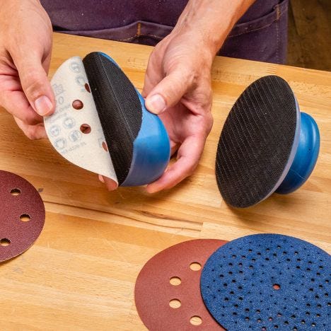 Hand Sanding Blocks GOH DODD 5 Inch 2 Pieces Round Mouse Hook Backing Plate Pad 
