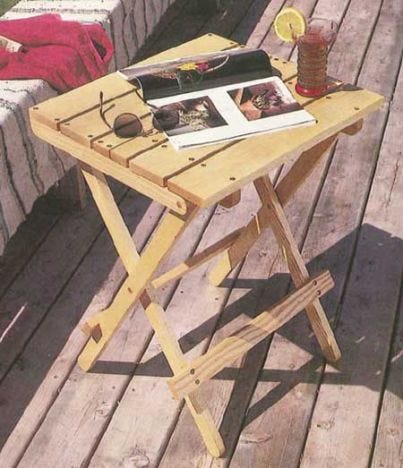 Folding Deck Table Plan, Fold Up Wooden Table Plans