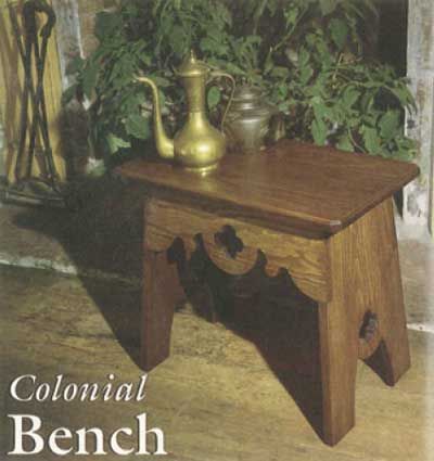 Woodworker's Journal Colonial Bench Plan | Rockler 