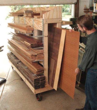 Rolling Lumber Cart, How To Install Rockler Barrister Bookcase Door Slides Free