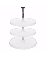 Rev-A-Shelf Full Circle Three Shelf Lazy Susan Set (3073 Series)-38'' to 46''White Shelf Sets