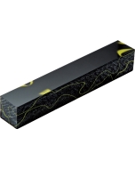 Fine Yellow Rib on Black Acrylic Pen Blank