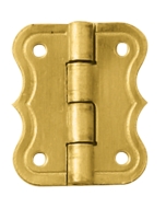 Brass-Plated Small Decorative Butterfly Small-Box Hinge 3/4"L x 5/8"W