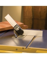 Magnets on the blade's edges work perfectly for saw blade set-up.