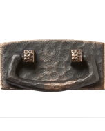 Dark Copper Stickley Drawer Pull, 3-3/4" W x 1-7/8" H