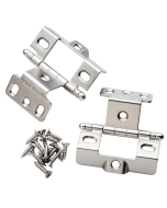 Nickel Ball-Tip Full Back-to-Back Wrap-Around Inset Hinges