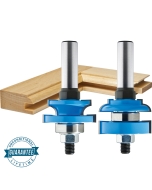 Rockler Round-Edge Matched Stile and Rail Router Bit Set - 1-5/8" Dia x 1" H x 1/2" Shank