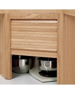 Hardwood Appliance Garage with Tambour Door Kit - Corner