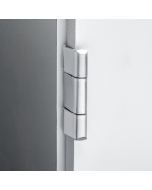 close up of Non-Mortise Institutional Hinge on cabinet door