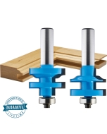 Rockler Ogee Stile and Rail Router Bit Set - 1-3/8" Dia x 1" H x 1/2" Shank
