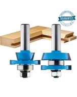 Rockler 2-Pc. Rail and Stile Shaker Cutter Router Bit Set - 1/2" Shank