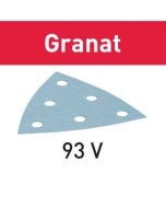 silhouette of 93x93mm Festool Granat Triangular Abrasive Sheet