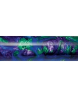 Turned sample of the Peacock Acrylic Handle Blank