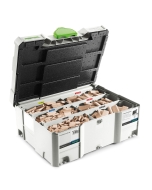 silhouette of 1060-Piece Domino Assortment for Festool DF 500 with 5 Cutters and Systainer (498899)