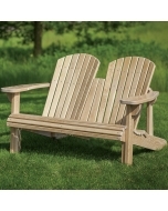 wood bench made using Adirondack Bench Templates with Plan and Stainless Steel Hardware Pack