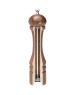 Grinder may be adjusted for coarse or fine pepper. 