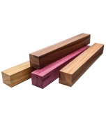 4-Piece Exotic Turning Blank Assortment, 1-1/2'' x 1-1/2'' x 12''