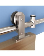 Rolling Barn Door Hardware Kit, Stainless Steel, Top Mount for Wood Doors