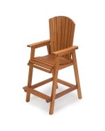 completed Bar Height Adirondack Chair using Stainless Steel Hardware