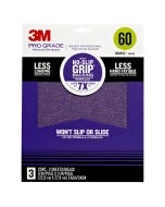 3M Pro Grade No-Slip Grip Sandpaper, 3-Pack, 60-Grit